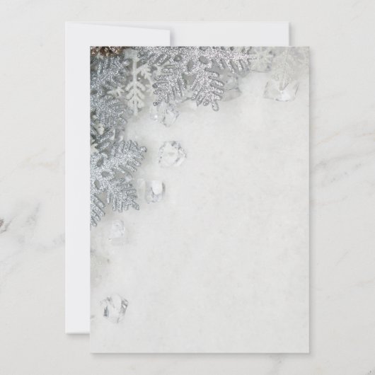 Kiefernzapfen, Schneeflocken UAWG Einladung (Rückseite)