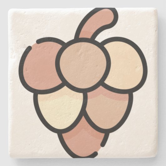 Kiefernzapfen Steinuntersetzer (Vorderseite)