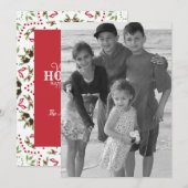 Kiefernzapfen und Beeren Mandala Fotokarte Einladung (Vorne/Hinten)