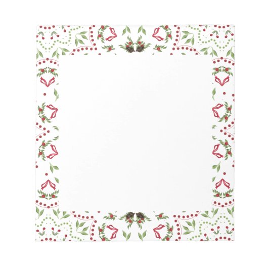 Kiefernzapfen und Beeren Mandala-Notizblock Notizblock (Vorderseite)