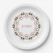 Kiefernzapfen und Beeren - Teller (Vorderseite)