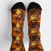 Kiefernzapfen und Blätter Herbst Socken (Oben)