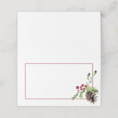 Kiefernzapfen und Weihnachten Platzkarte (Außenseite Aufgefaltet)