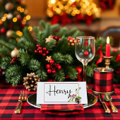 Kiefernzapfen und Weihnachten Platzkarte