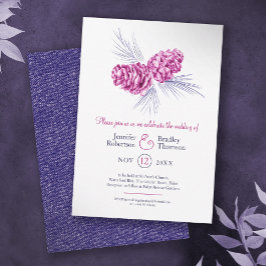 Kiefernzapfen zeichnend kunstblauen Pflaumensaft W Einladung