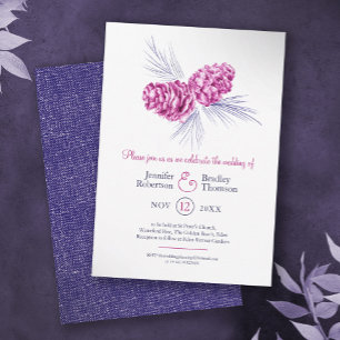 Kiefernzapfen zeichnend kunstblauen Pflaumensaft W Einladung