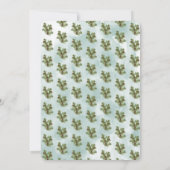 Kiefernzapfen Zweig Aquarell Quinceañera Einladung (Rückseite)