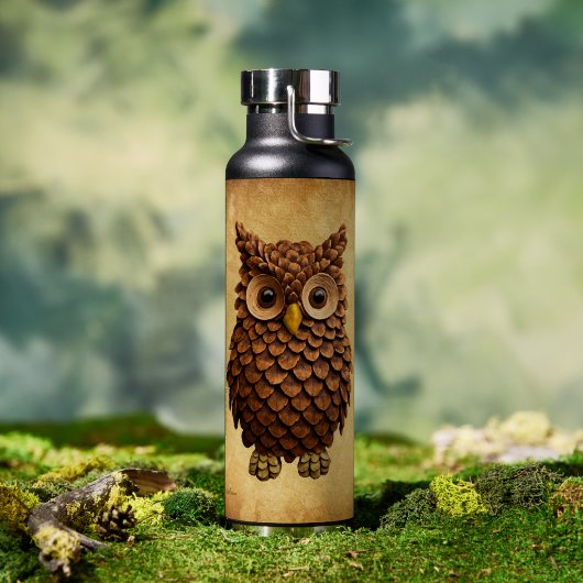 Kiefernzapfeneule Trinkflasche (Außenbereich (gedreht))