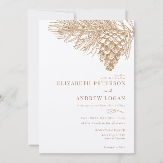 Kiefernzweig | Einladung zum Winterwaldhochgehen (Vorderseite)