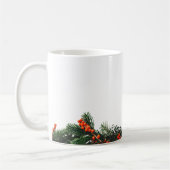 Kiefernzweig mit Berries-Grüntönen Kaffeetasse (Links)