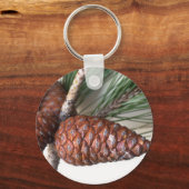 Kiefernzweig mit Pinecone Schlüsselanhänger (Vorderseite)