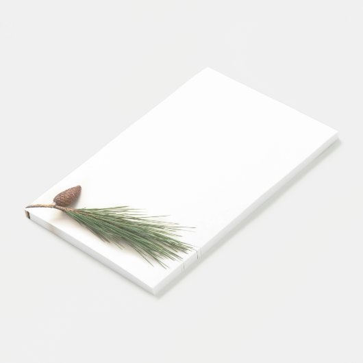 Kiefernzweig mit Pineconen Post-it Klebezettel (angewinkelt)