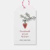 Kiefernzweig + Ornament - Handgefertigt mit Liebe Geschenkanhänger (Vorderseite)