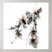 Kiefernzweig, Sumi-e Poster (Vorne)