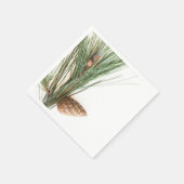 Kiefernzweig und -kegel serviette (Ecke)