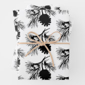 Kiefernzweig und Kone Geschenkpapier Set (Beispiel)