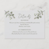 Kiefernzweig | Winter Forest Wedding Details Begleitkarte (Vorderseite)