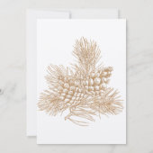 Kiefernzweig | Winterwaldhochzeit Einladung (Rückseite)