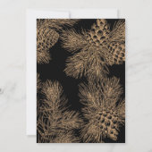 Kiefernzweig | Winterwaldhochzeit Einladung (Rückseite)