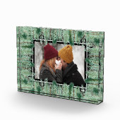 Kiefernzweige auf schwarz fotoblock (Rechts)