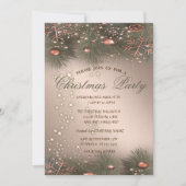 Kiefernzweige, Bälle, Weihnachtsgebäck, Party Einladung (Vorderseite)