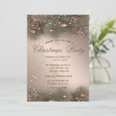 Kiefernzweige, Bälle, Weihnachtsgebäck, Party Einladung (Stehend Vorderseite)