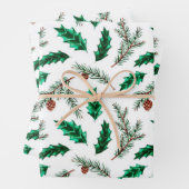 Kiefernzweige Geschenkpapier Set (Beispiel)
