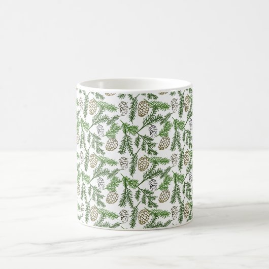Kiefernzweige Kaffee-Tasse Kaffeetasse (Mittel)