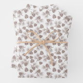 Kiefernzweige Kiefernkone Rustikal Geschenkpapier Set (Beispiel)