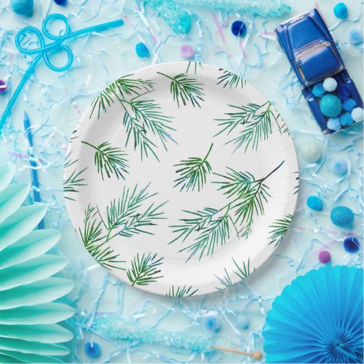 "Kiefernzweige" Pappteller (Party)