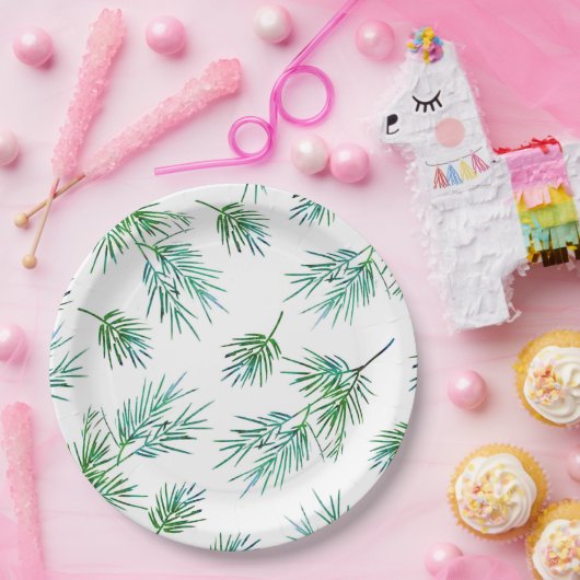 "Kiefernzweige" Pappteller (Party)