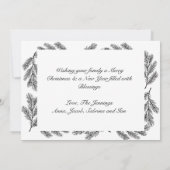 Kiefernzweige Personalisiertes Foto Weihnachten (Rückseite)