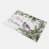 Kiefernzweige Pine Cones Titmouse Berries Doormat Fußmatte (Schrägansicht)