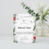 Kiefernzweige, Poinsettia Probe Dinner Einladung (Stehend Vorderseite)