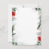 Kiefernzweige, Poinsettia Probe Dinner Einladung (Rückseite)