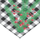 Kiefernzweige, Rote Berries, Buffalo Karo Urlaub Kurzer Tischläufer (Ecke)
