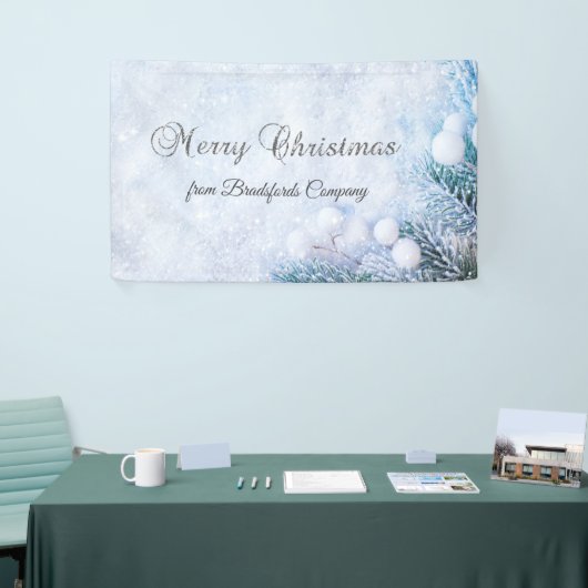 Kiefernzweige, Schnee Banner (Messeveranstaltung)