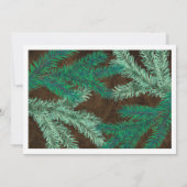 Kiefernzweige Sechs Fotokollagen nach Maß Einladung (Rückseite)