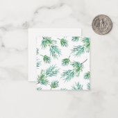 "Kiefernzweige" - Seidenmuster Mitteilungskarte (Vorderseite/Rückseite Beispiel)