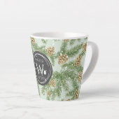 Kiefernzweige und Kiefernkiefer Wasserfarbmuster Milchtasse (Rechte Ecke)