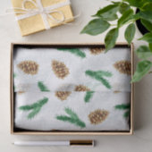Kiefernzweige und Pinecones Weihnachten Seidenpapier (Geschenk)