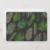 Kiefernzweigtypografie - Moderne WeihnachtsWeihnac Ankündigung (Rückseite)