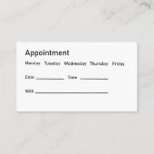 Kieferorthopädie Ernennung Moderne Visitenkarten Visitenkarte (Rückseite)