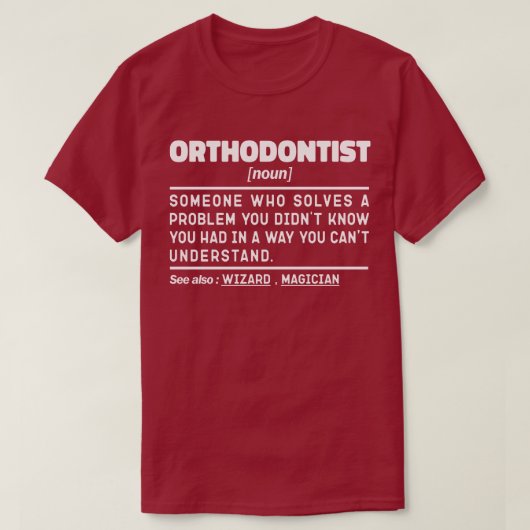 Kieferorthopädin Noun Spezialist Zahnarzt T-Shirt (Design vorne)
