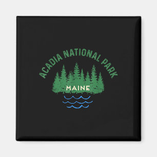 Kieferwäld Acadia-Nationalpark Maine Vintage Magnet