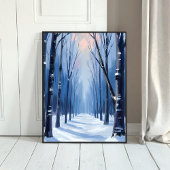Kieferwald Winterwald Aquarellmalerei Poster