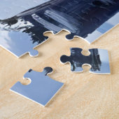 Kieferwald Winterwald Aquarellmalerei Puzzle (Seite)