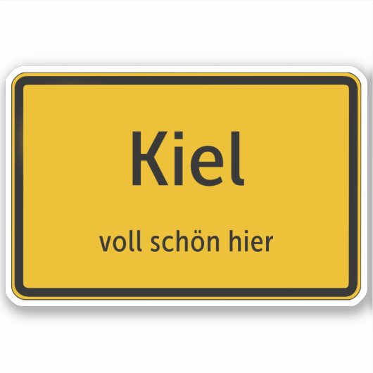 Kiel Aufkleber Sticker Autoaufkleber (Vorderseite)