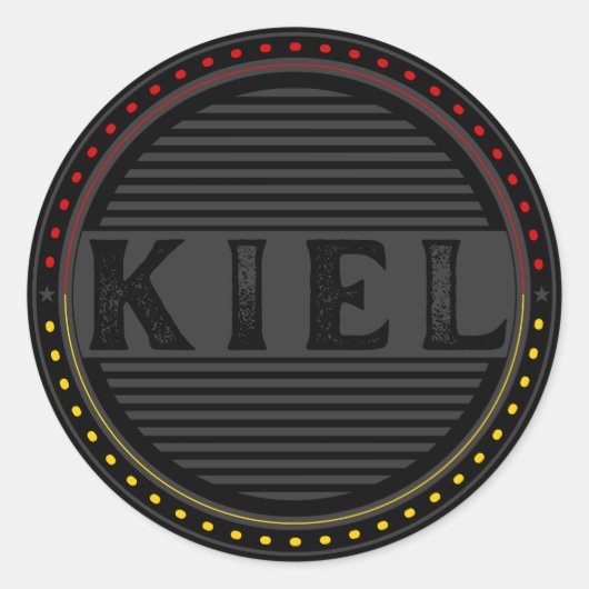Kiel City Pride Emblem – German Identity Runder Aufkleber (Vorderseite)