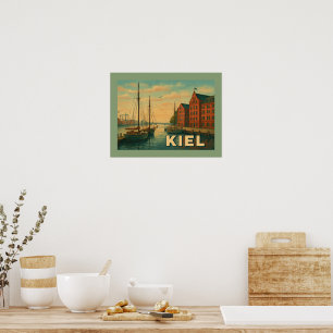 Kiel Deutschland Stadt Kunst Poster